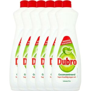 Dubro Handafwas Limoen 900ml - 6 Stuks - Voordeelverpakking