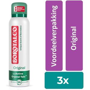Borotalco Original spray - 3 stuks - voordeelverpakking