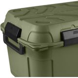 Sunware - Q-line Tuinbox - Opbergbox Tuin - Opbergbox Buiten - Waterdicht - 130L - Groen Zwart - 79 x 54,5 x 42,5 cm