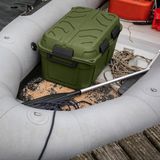 Sunware - Q-line Tuinbox - Opbergbox Tuin - Opbergbox Buiten - Waterdicht - 130L - Groen Zwart - 79 x 54,5 x 42,5 cm