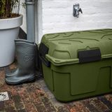 Sunware - Q-line Tuinbox - Opbergbox Tuin - Opbergbox Buiten - Waterdicht - 130L - Groen Zwart - 79 x 54,5 x 42,5 cm