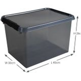 Opbergbox - Transparant - Kunststof - 30L