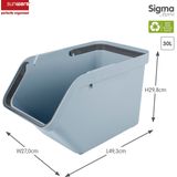 Sunware - Sigma home sorteer unit 30L blauw - 49,3 x 27 x 29,8 cm