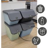 Sunware - Sigma home sorteer unit 45L groen - 49,3 x 38,8 x 29,8 cm