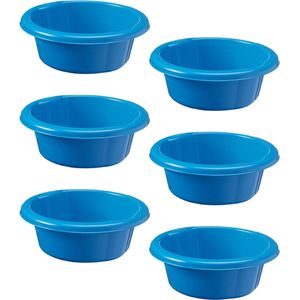 Sunware - Water-line wasbak rond 5L blauw - Set van 6