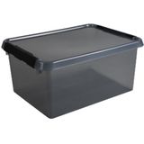 Helit - H6165008 - Opbergbox - Grijs Transparant - 15 L - Kunststof