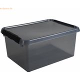 Helit - H6165008 - Opbergbox - Grijs Transparant - 15 L - Kunststof