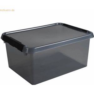 Helit - H6165008 - Opbergbox - Grijs Transparant - 15 L - Kunststof
