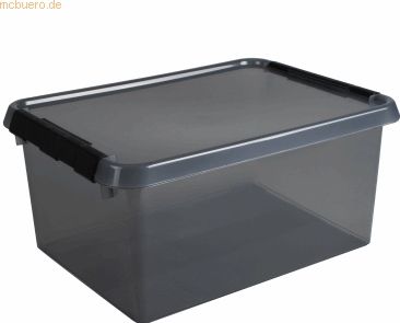 Helit - H6165008 - Opbergbox - Grijs Transparant - 15 L - Kunststof