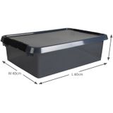 Opbergbox - Transparant - Kunststof - 30L