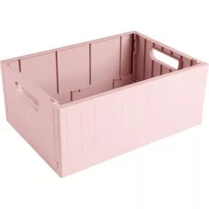 8x vouwkrat, stapelbaar, 60 L, met deksel, HBD 31,5 x 58,5 x 39,5 cm, stabiele boodschappenkrat, kunststof, transparant