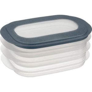 Sunware - Sigma home vleeswarendoos transparant blauw - 26,5 x 17,2 x 10,5 cm