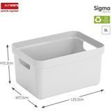 Sunware - Sigma home opbergbox 5L wit - 25,2 x 17,5 x 12,2 cm