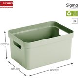Sunware - Sigma home opbergbox 5L groen - 25,2 x 17,5 x 12,2 cm