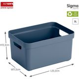 Sunware - Sigma home opbergbox 5L donkerblauw - 25,2 x 17,5 x 12,2 cm