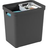 Sunware - Sigma home opbergbox 25L antraciet - 35 x 24,6 x 36,3 cm