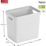 Sunware - Sigma home opbergbox 25L wit - 35 x 24,6 x 36,3 cm