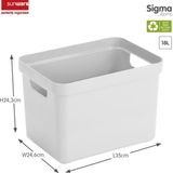 Sunware - Sigma home opbergbox 18L wit - 35 x 24,6 x 24,3 cm