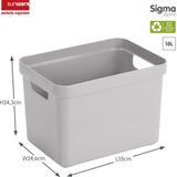 Sunware - Sigma home opbergbox 18L grijs - 35 x 24,6 x 24,3 cm