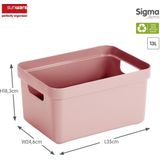 Sunware - Sigma home opbergbox 13L roze - 35 x 24,6 x 18,3 cm