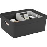 Sunware - Sigma home opbergbox 24L antraciet - 44,5 x 34,5 x 18 cm