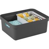 Sunware - Sigma home opbergbox 24L antraciet - 44,5 x 34,5 x 18 cm