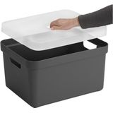 Sunware - Sigma home opbergbox 32L antraciet - 44,4 x 34,2 x 24,2 cm