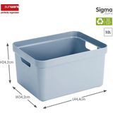 Aufbewahrungsbox Sigma Home 32 l blaugrau Boxen, Körbchen & Kisten - Sunware