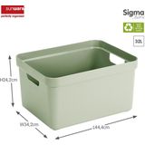 Sunware - Sigma home opbergbox 32L groen - 44,4 x 34,2 x 24,2 cm