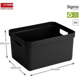 Sunware - Sigma home - Opbergbox - Zwart - 32 Liter - 44,4 x 34,2 x 24,2 cm