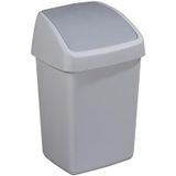 Sunware - Delta prullenbak met swingdeksel 10L grijs - 24 x 21,5 x 39 cm
