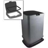 Sunware - Delta vuilniszakhouder 70L grijs/zwart - 45,5 x 39,5 x 57 cm