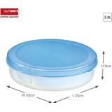 Sunware - Club Cuisine Vlaaidoos met Lift Transparant Blauw - 35 X 35 X 9 cm