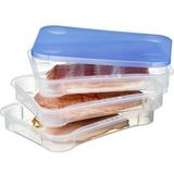 Sunware - Club Cuisine vleeswarendoos transparant blauw - 22,5 x 16,5 x 9 cm