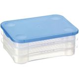Sunware - Club Cuisine vleeswarendoos transparant blauw - 22,5 x 16,5 x 9 cm