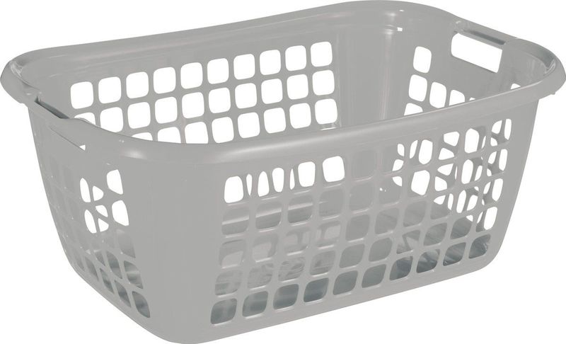 Sunware - Basic wasmand 65cm laag grijs - 65 x 45 x 27 cm