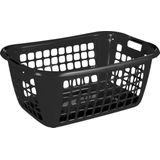 Sunware - Basic wasmand 65cm laag zwart - 65 x 45 x 27 cm