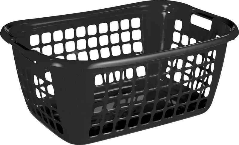 Sunware - Basic wasmand 65cm laag zwart - 65 x 45 x 27 cm