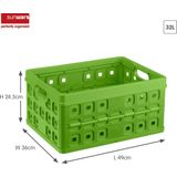 Sunware - Square vouwkrat 32L groen - 49 x 36 x 24,5 cm