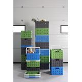 Sunware - Square vouwkrat 32L groen - 49 x 36 x 24,5 cm