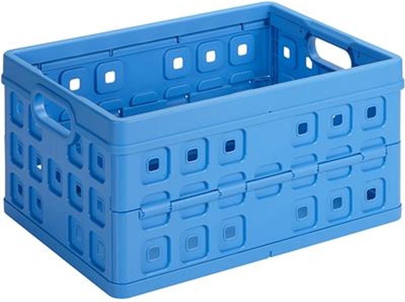 Sunware - Square vouwkrat 32L blauw - 49 x 36 x 24,5 cm