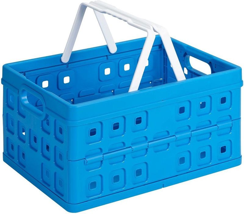 Sunware - Square vouwkrat met handgreep 32L blauw - 49 x 36 x 24,5 cm