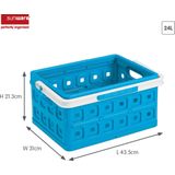 Sunware Square vouwkrat met handgreep 24L blauw x ,3