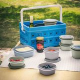 Sunware Square vouwkrat met handgreep 24L blauw x ,3