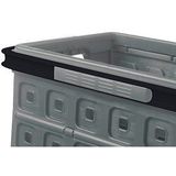 Sunware Square Vouwkrat - 24 L - met Extra Handgreep - Antraciet/Zwart