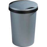 Sunware - Twinga prullenbak met klepdeksel 45L metaal zwart - 37,5 x 37,5 x 54 cm