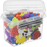 Sunware - Q-line opbergbox 0,8L transparant metaal - 10 x 15 x 10,8 cm