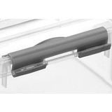 Sunware - Q-line opbergbox 0,8L transparant metaal - 10 x 15 x 10,8 cm