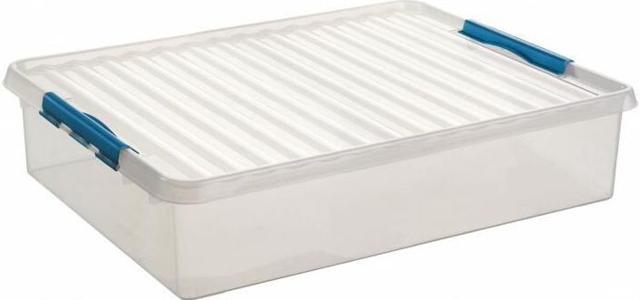 Sunware - Q-line opbergbox 60L transparant blauw - 80 x 50 x 18 cm