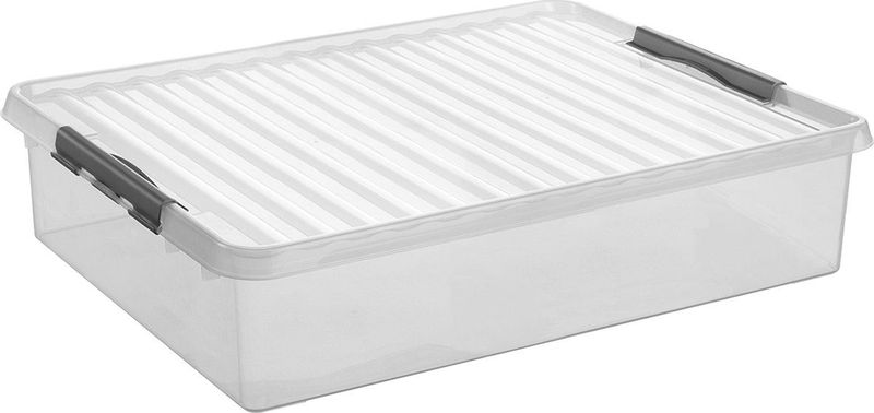 Sunware - Q-line Rollerbox - Opbergbox - Transparant - Kunststof - 60 Liter